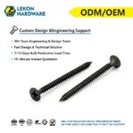 Black Grey Phosphate Drywall Screw Countersunk Head Self-tapping Plasterboard Wood Construction Screws - Image 2